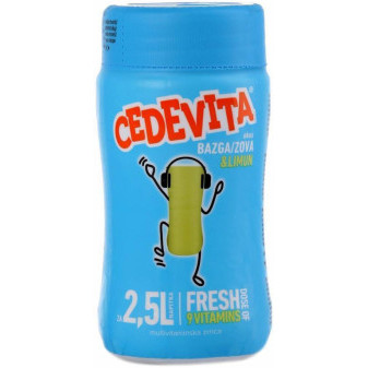 Nápoj rozpustný Cedevita - bezinka a citrón - nealkoholický nápoj - Chorvatsko - 200g