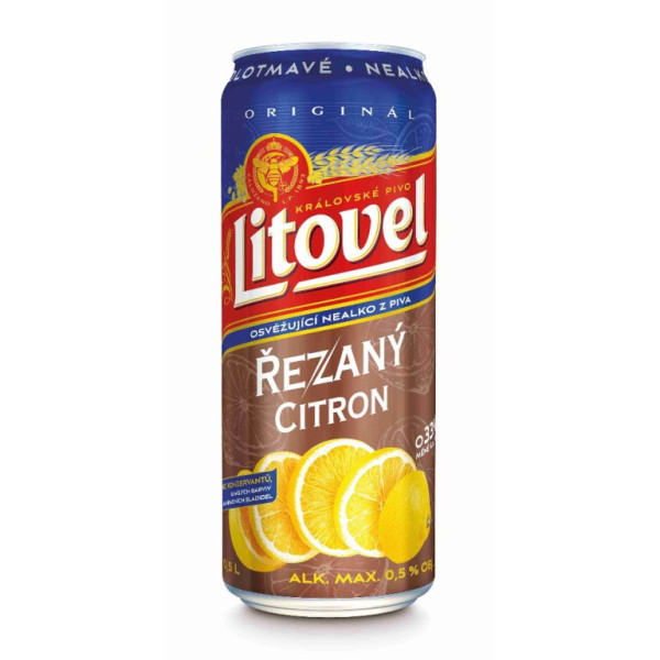 Litovel řezaný Citron - nealko pivo - pivovar Litovel - Plech - 0.5L