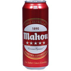 Mahou 5 Estrellas - světlý ležák 5.5% - Plech - Španělsko 0.5L