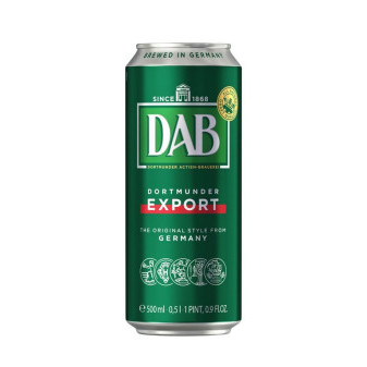 DAB Dortmunder pivo 5.0% - světlý ležák - Německo - plech - 0.5L