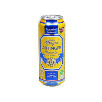 Oettinger Weisebier 4.9% - světlé pšeničné pivo - Německo - plech - 0.5L
