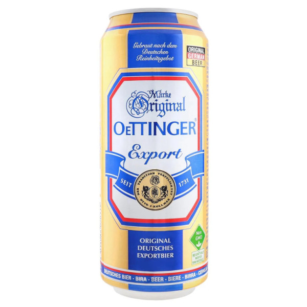 Oettinger Export 5.4% - světlý ležák - Německo - plech - 0.5L