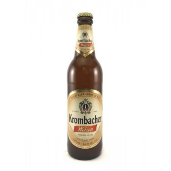 Krombacher Weisen pivo 5.3% - světlý pšeničný ležák - Německo - plech - 0.5L