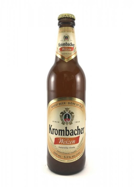 Krombacher Weisen pivo 5.3% - světlý pšeničný ležák - Německo - plech - 0.5L