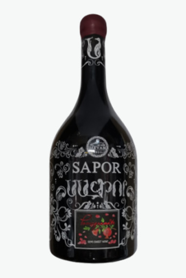 Ijevan Sapor pomegranate semi sweet red wine - červené polosladké 15,0%  - Ijevan wine - Arménie - 0.75L