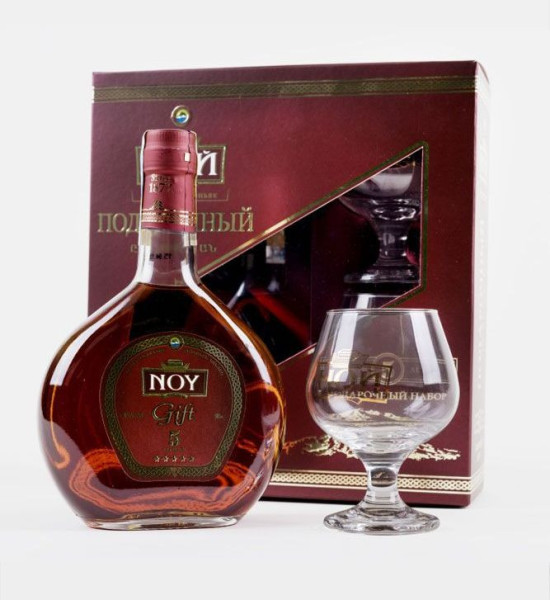 Brandy NOY Gift 5*/ - 2 sklenice - Arménie 40% - 0,5L