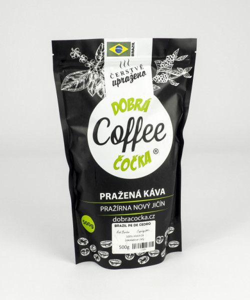 Káva - BRAZIL pe de Cedro - pražírna Dobrá Čočka - 500g