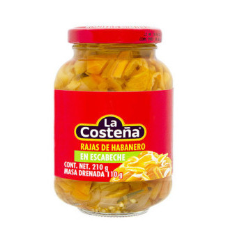 Habanero Rajas krájené papričky En Escabeche - La costeňa - 210g