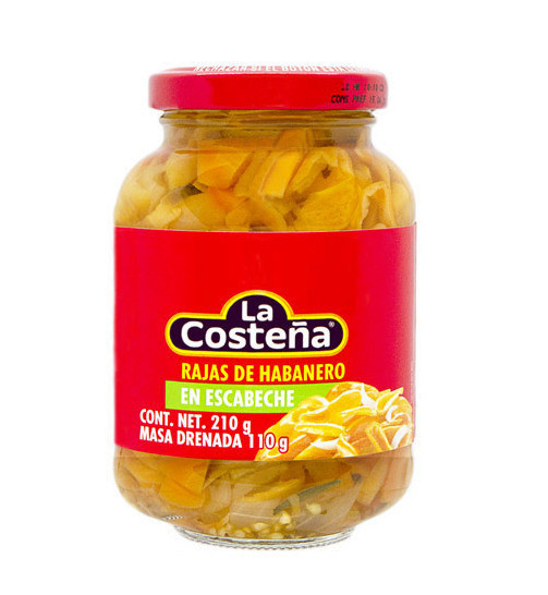 Habanero Rajas krájené papričky En Escabeche - La costeňa - 210g