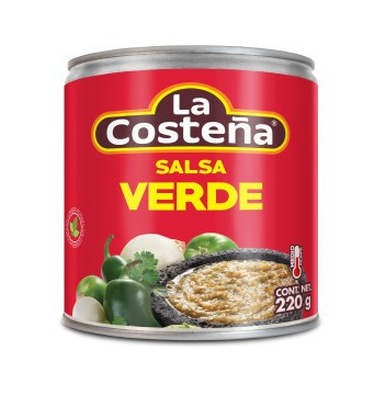 Salsa Verde  - salsa vyrobená ze zelených rajčat Tomatiolos a chilli papriček - La costeňa - 220g