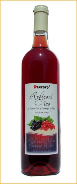 Pankovo rybízové víno z černého a červeného rybízu - ovocné víno 13,5% - 0.75L