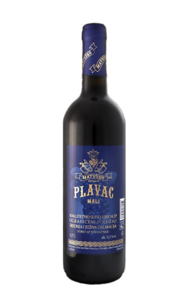 Plavac Mali 2022 - červené suché víno 12,5% - Matuško vina - chorvatské víno - 0.75 l