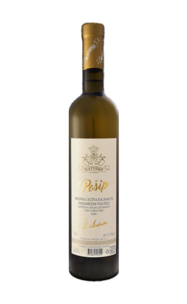 Pošip 2024 - bílé suché víno 12,5% - Matuško vina - chorvatské víno - 0.75 l