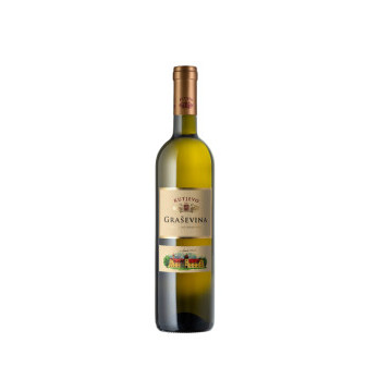 Graševina Vrhunska - bílé suché víno - 14,0% - Kutjevo - chorvatské víno - 0.75L