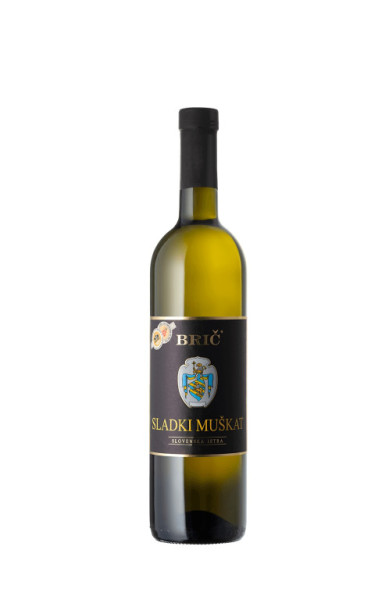 Muškat sladki - bílé sladké víno - 10,0% - Brič - Slovinské víno - 0.75L